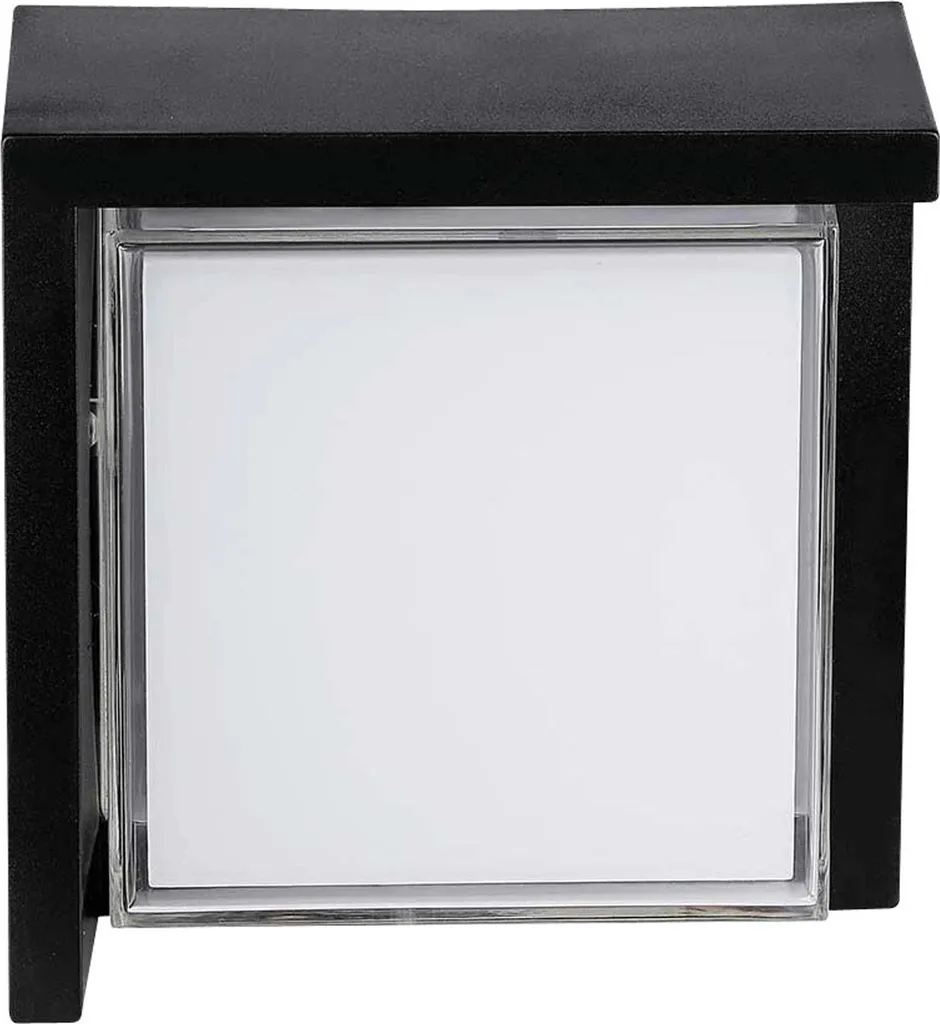 Applique Murale Extérieure LED Étanche IP65 Design Carré Noir 12W 4000K - 9
