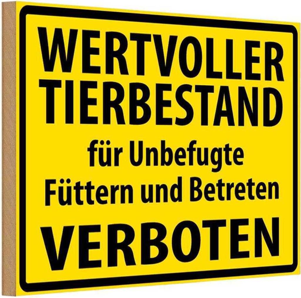 vianmo Holzschild 20x30 cm Wertvoller Tierbestand Tier Haustier