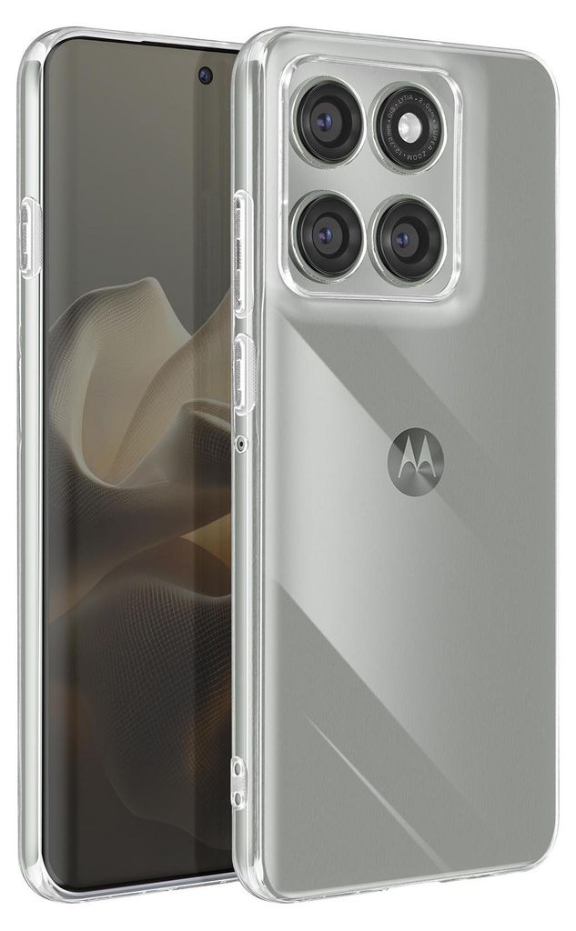 Avizar, Motorola Edge 60 Pro Hülle Silikon Weich, Transparent