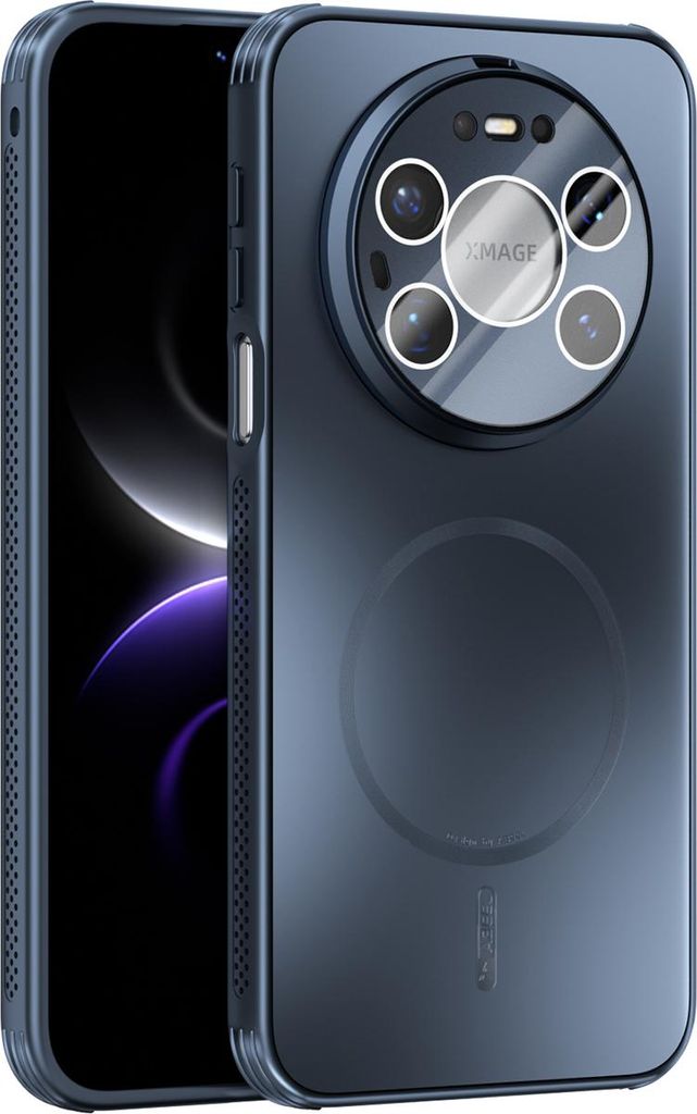 Matte PC TPU Hülle für Huawei Mate 80 Pro Max Magnetische Handyhülle mit Linsenabdeckung und Wärmeableitung Stoßstange Blau