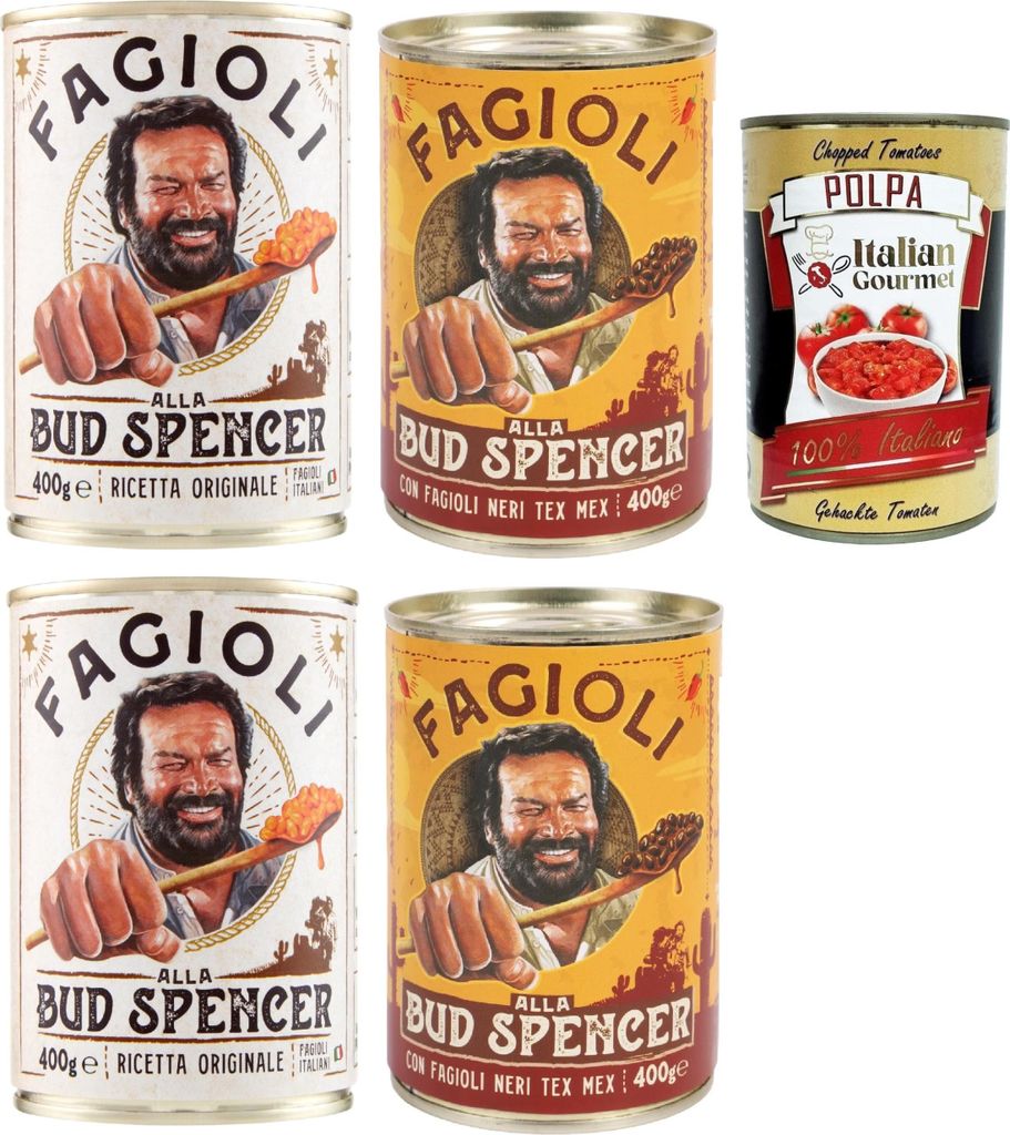 Fagioli alla Bud Spencer – 4×400 g Bohnen in Sauce, Mix Produktbild 