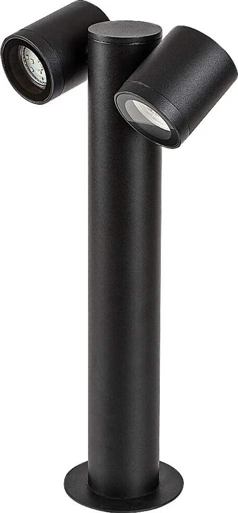 Borne de jardin Enol noire 44cm - Solution éclairage extérieur 2x GU10