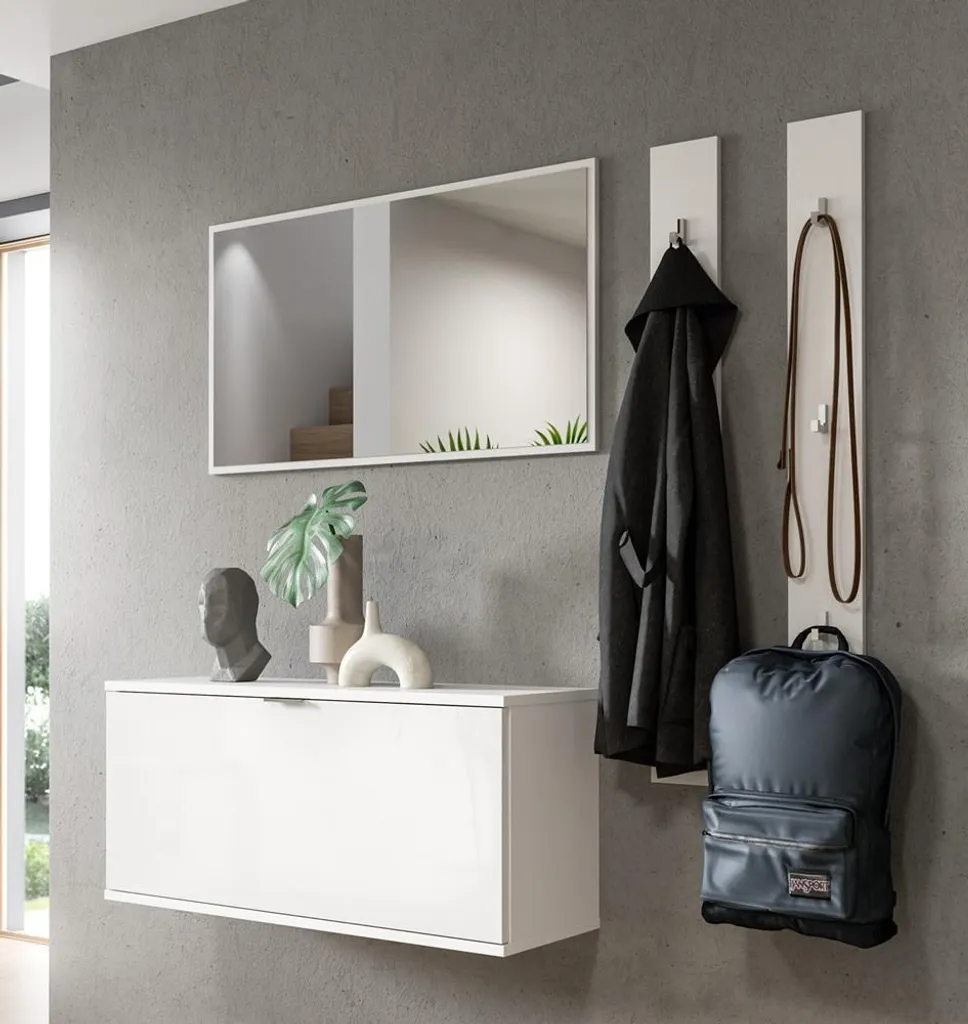 Vestiaire Projet X blanc 130cm xonox.home grand format avec rangements