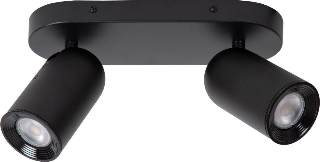 Spot Metall verstellbar Schwarz GU10 2-flammig länglich Modern Strahler