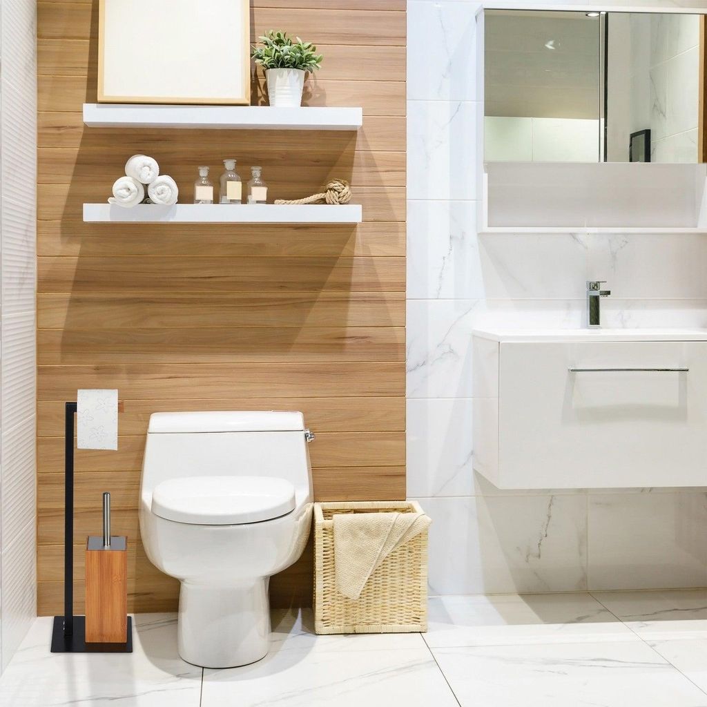 Toilettengarnitur Bambus & Metall