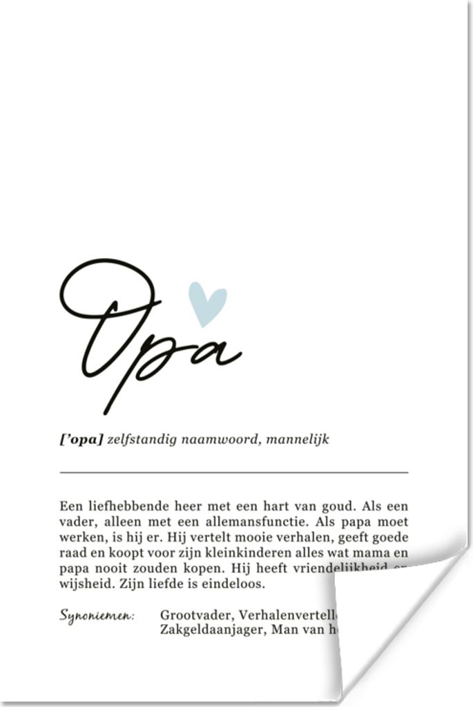 MuchoWow Poster rvm-opa 120x180 cm - Kunstposter