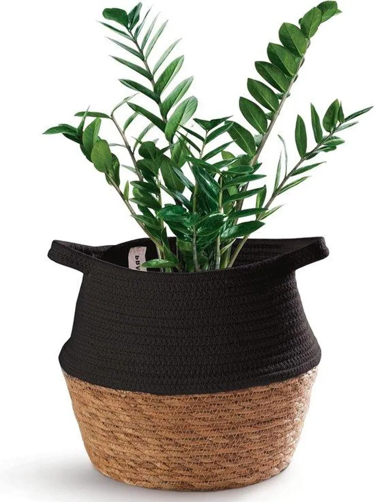 Panier de rangement résistant noir 27 cm avec poignées ergonomiques