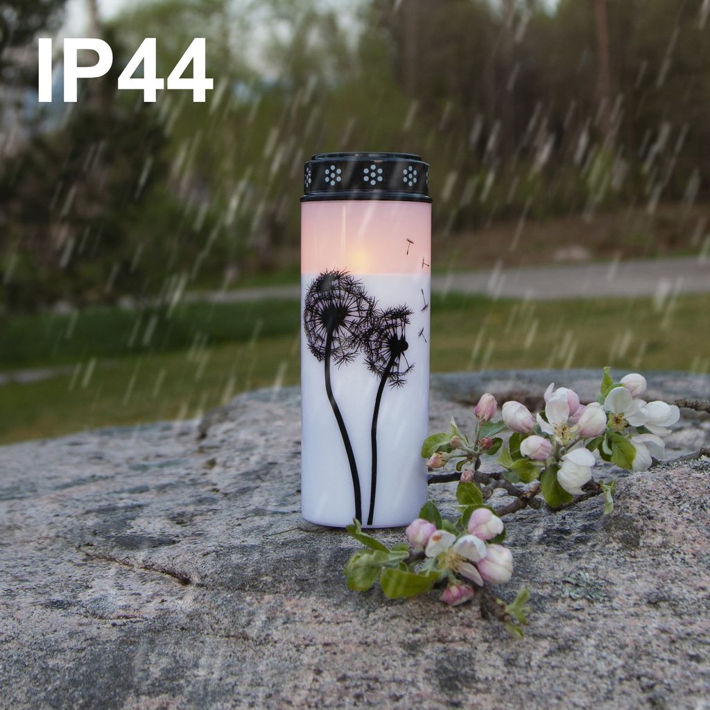 Star Trading LED Grabkerze, Gedenkkerze, Dandelion‘, Timer, Produktbild 14
