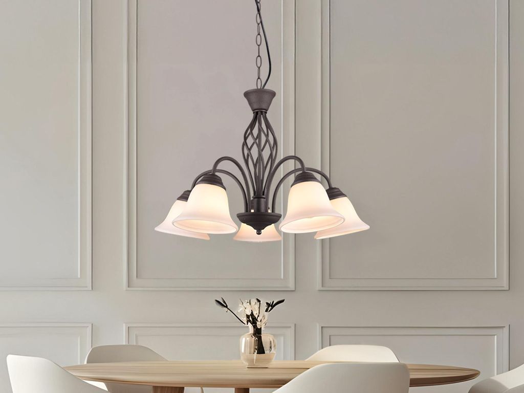 5-flammige Pendelleuchte RUSTICA Produktbild 