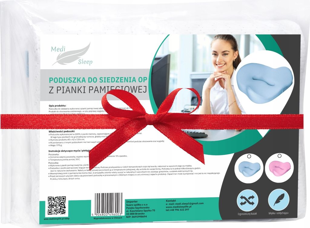 Poduszka Ortopedyczna Do Siedzenia Różowa Samochodu Sofie Zdjęcie produktu 11