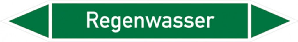 Dreifke Rohrleitungsetikett, Regenwasser | Folie selbstklebend | 100x15 mm, ...