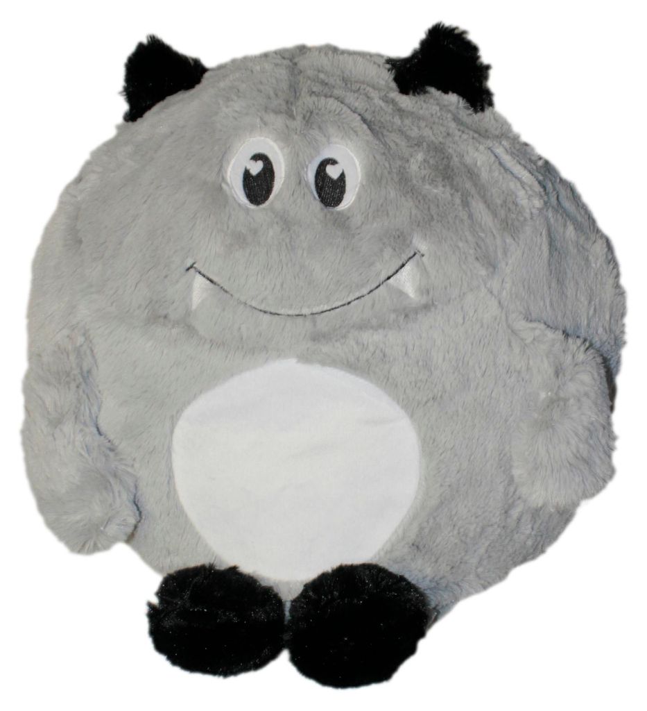 Monster Kuschelkissen Plüsch Kinder Kissen in Grau Produktbild 