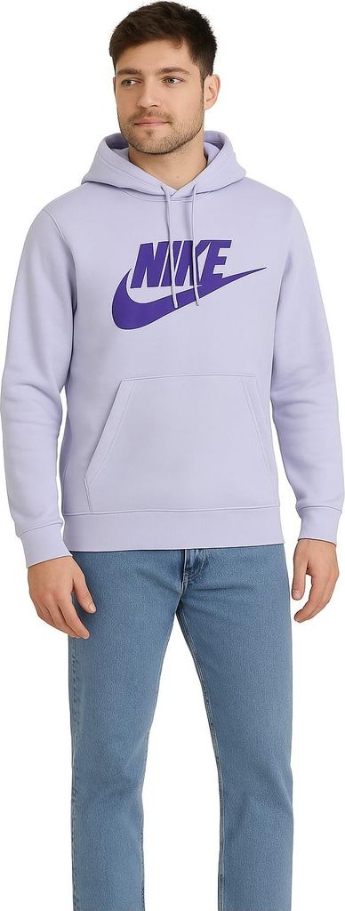 Nike Kapuzenpullover Club Fleece Hoodie Herren, Größe:XL, Farbe:Flieder