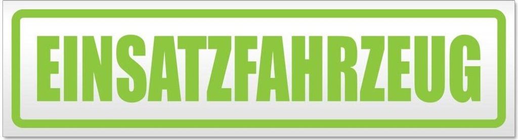 Kiwistar Einsatzfahrzeug Magnetschild Schild magnetisch - 45cm Lindgrün - Magnetfolie für Auto PKW Kfz