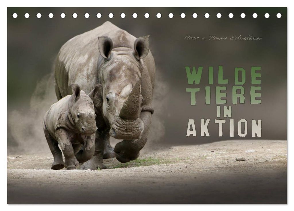 WILDE TIERE IN AKTION (Tischkalender 2027 DIN A5 quer), CALVENDO Monatskalender