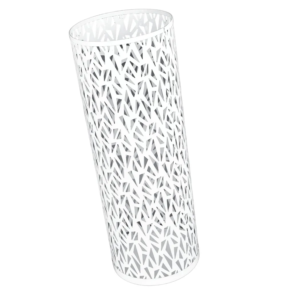 Porte-parapluie design en métal blanc, rangement moderne pour l'entrée
