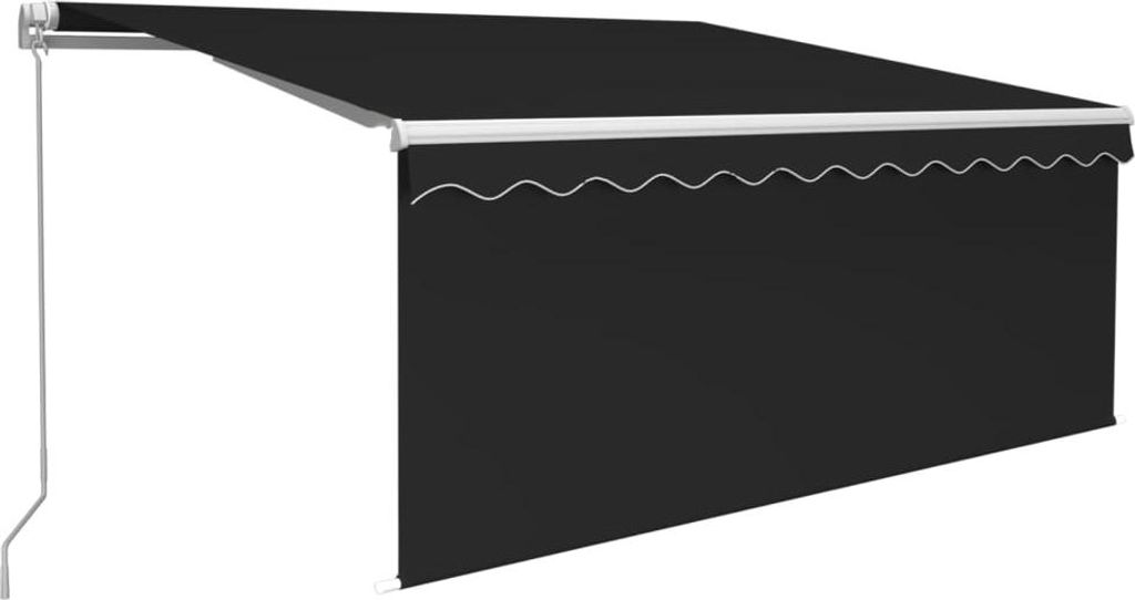 vidaXL Markise Manuell Einziehbar mit Rollo LED 3,5x2,5m Anthrazit