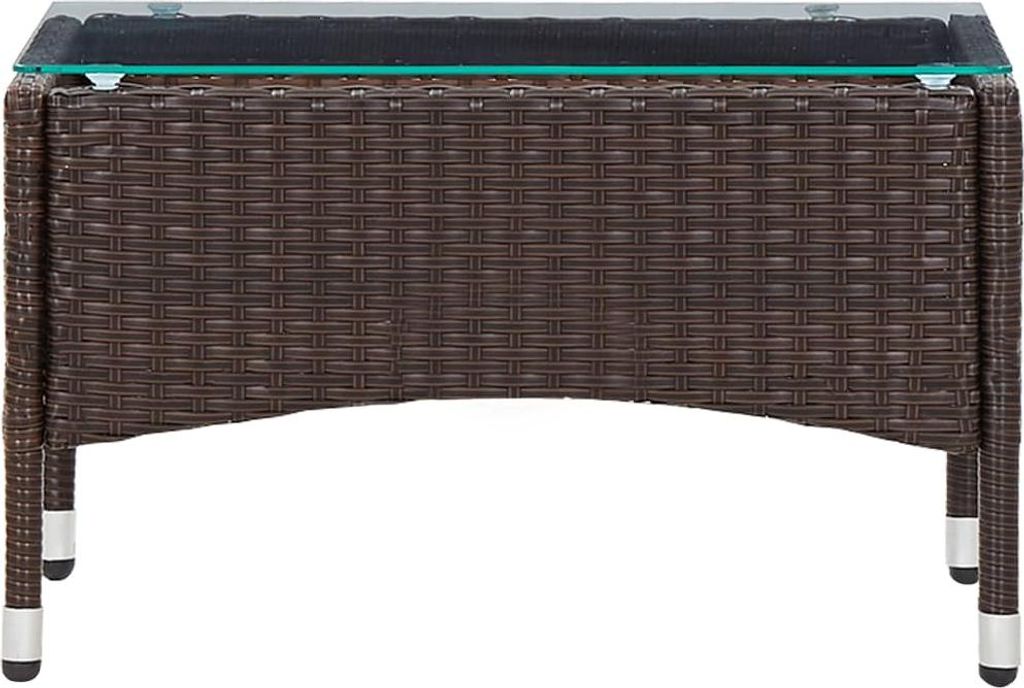vidaXL Couchtisch Braun 60x40x36 cm Poly Rattan