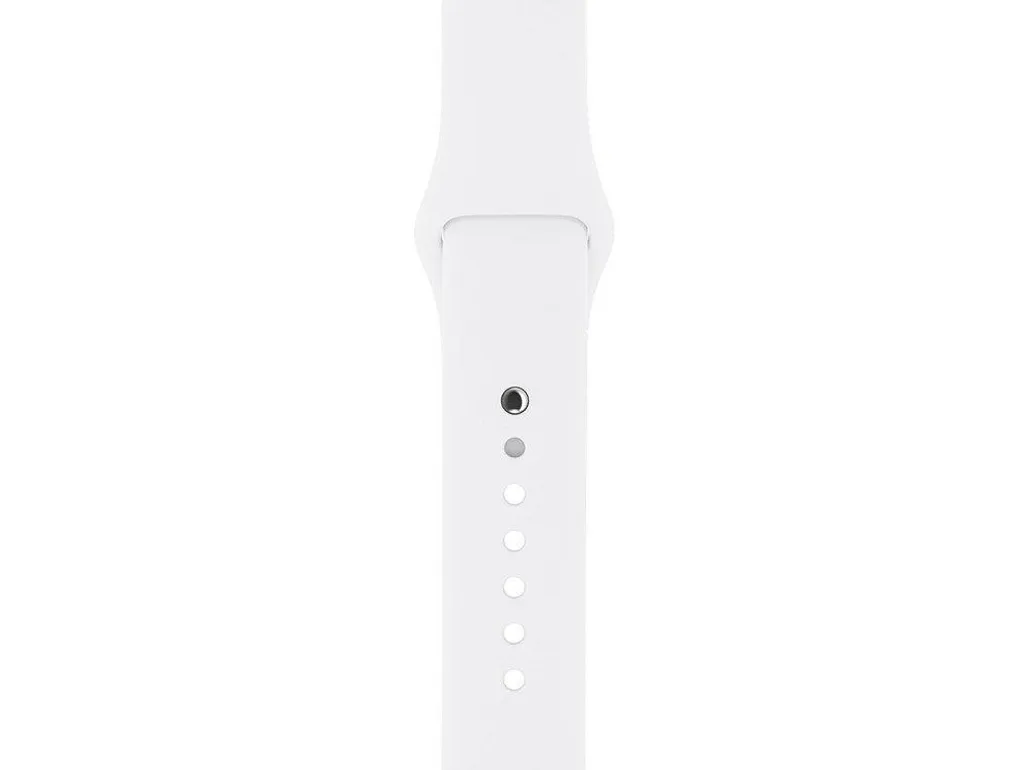 Bracelet Sport Apple Watch Blanc en Silicone Fluoroélastomère 42/44 mm