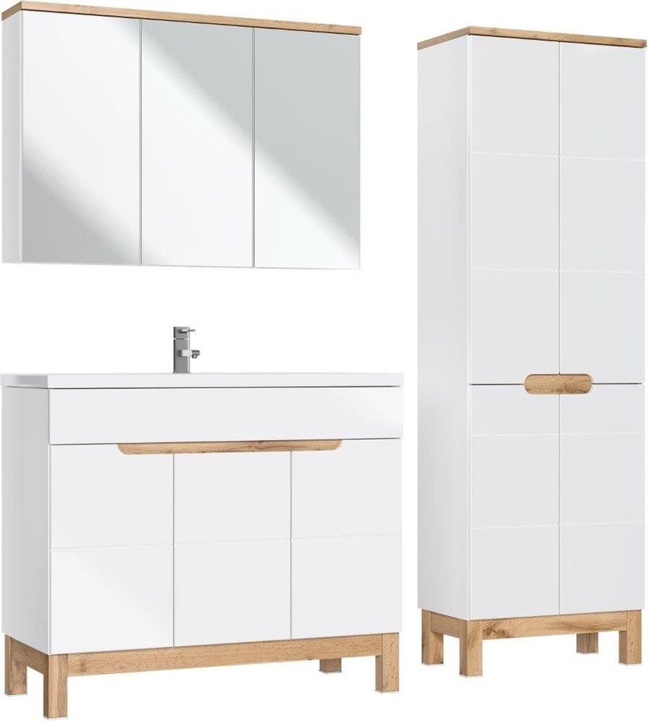 Koupelnová skříňka pod umyvadlo BALI WHITE 100 cm Obrázek produktu 3