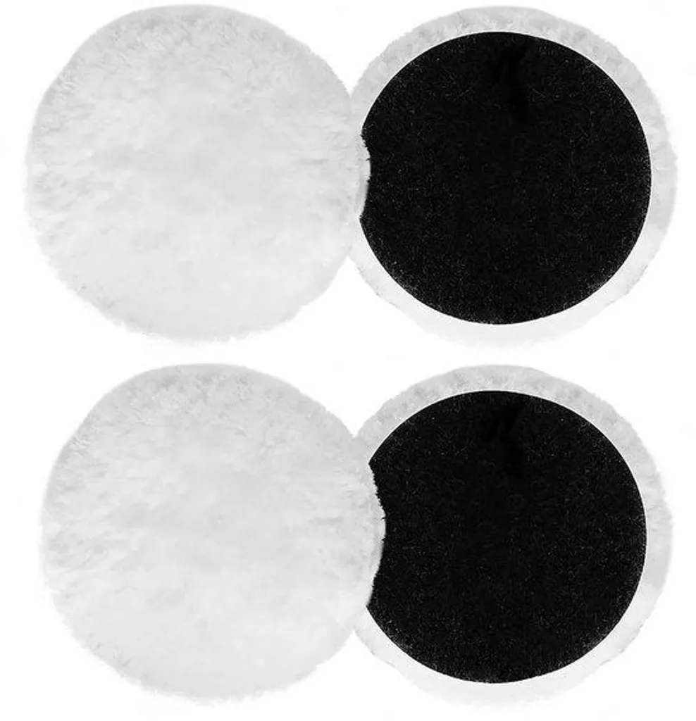 Disque de polissage 125 mm en laine pour ponceuse excentrique - Lot de 4
