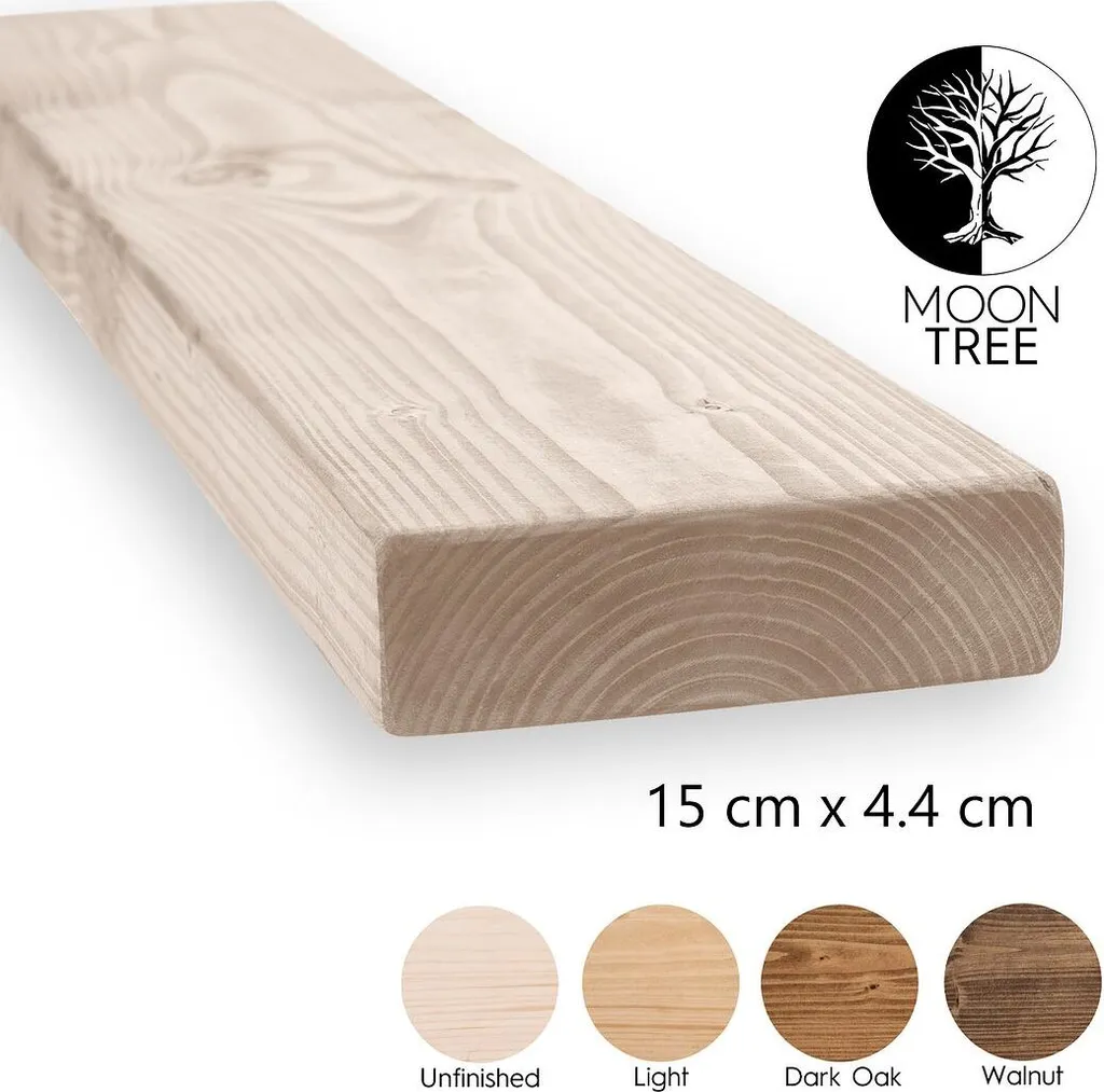 MoonTree Ystad Mensola in Legno Massiccio 70cm per Atmosfere Calde