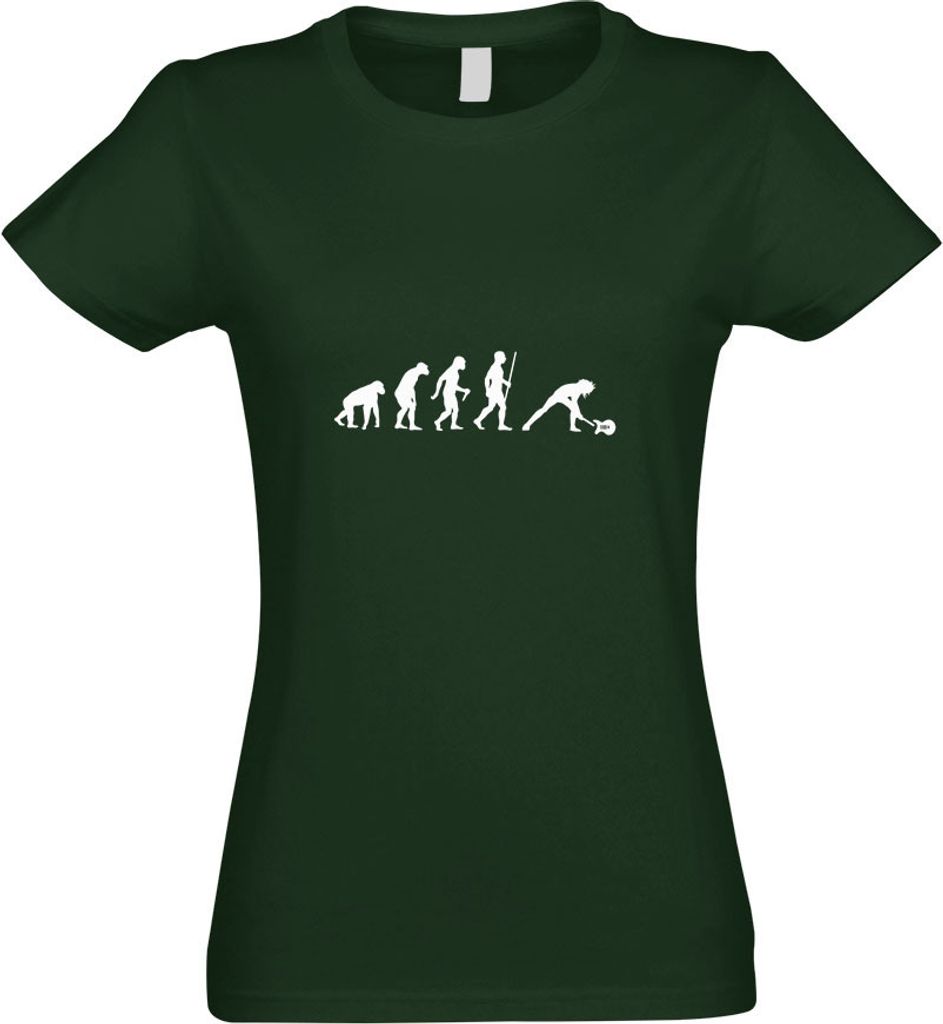 Kiwistar - T-Shirt tailliert - Damen - flaschengrün - Gitarrist Musiker Evolution - mit Motiv Bedruckt - Funshirt Design - Sport - Freizeit - Dame...