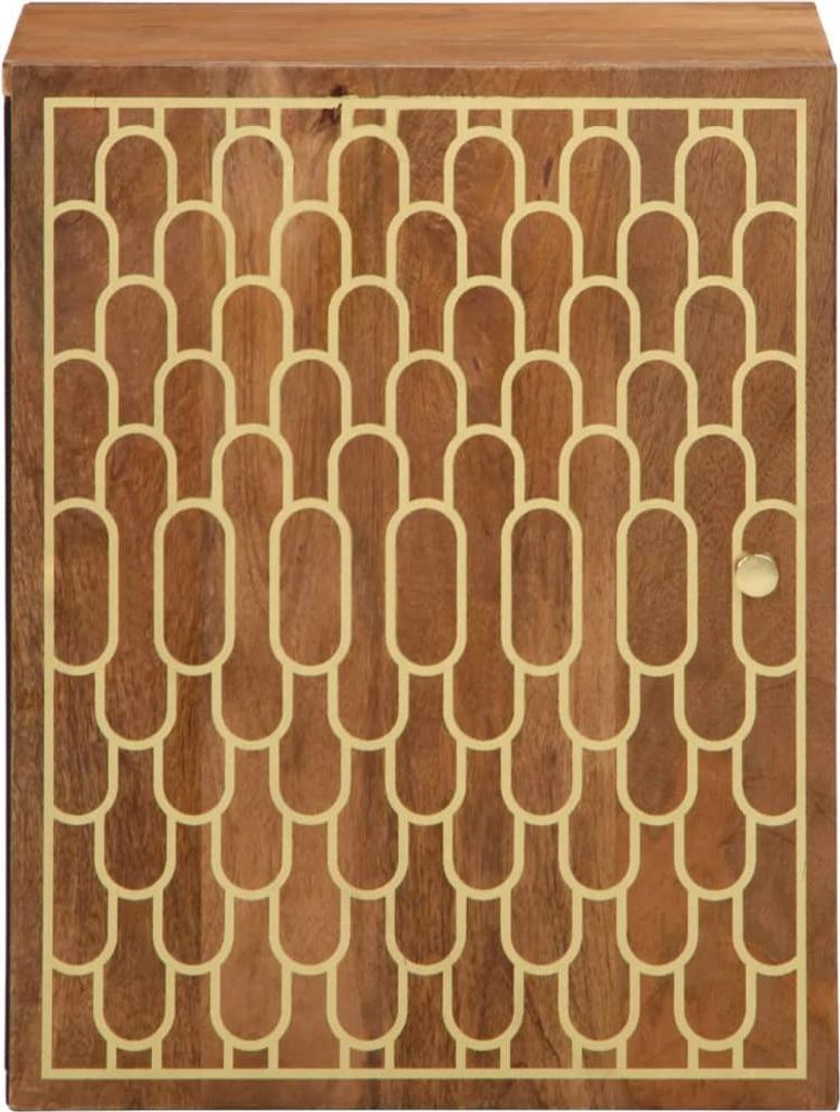 vidaXL Bad-Wandschrank 38x33x48 cm Massivholz Mango