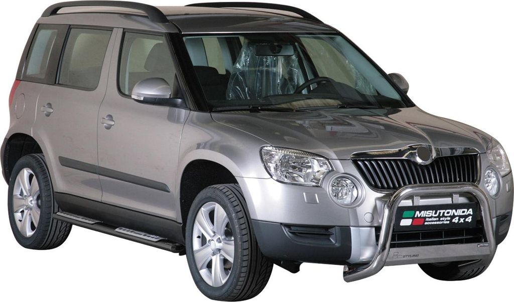 Edelstahl Seitenschweller Schwellerrohre für Skoda Yeti 2009-2013 Schwarz