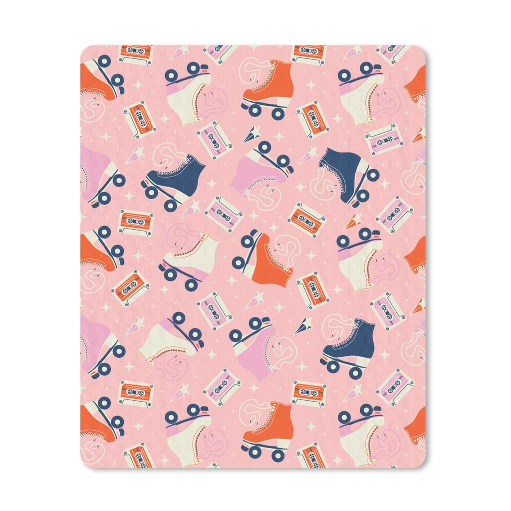 MuchoWow Mauspad Mousepad Retro - Kegeln - Kassette 19x23 cm - Mousepads - Maus Mat - Pad - Mausunterlage - Mauspads - Spielen