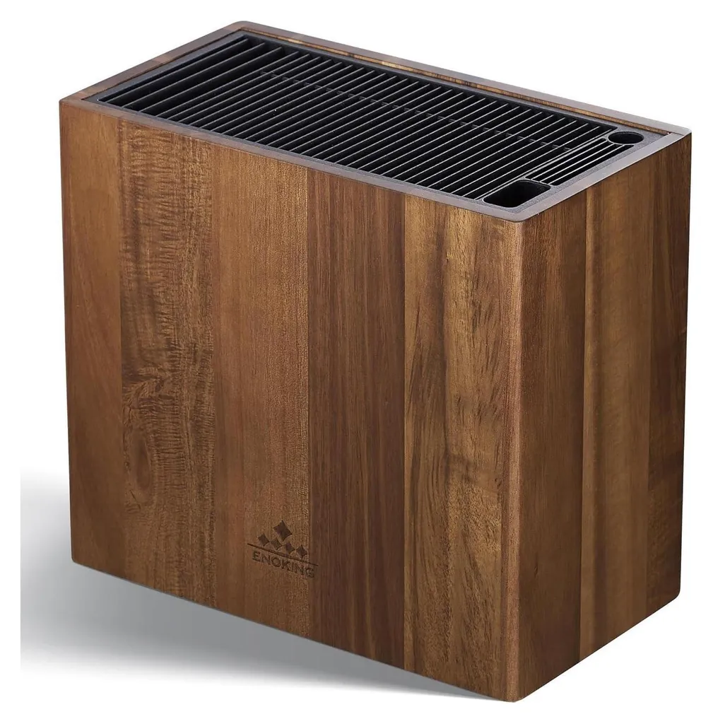 Idea Regalo Cucina: Ceppo Coltelli ENOKING in Acacia Pregiata