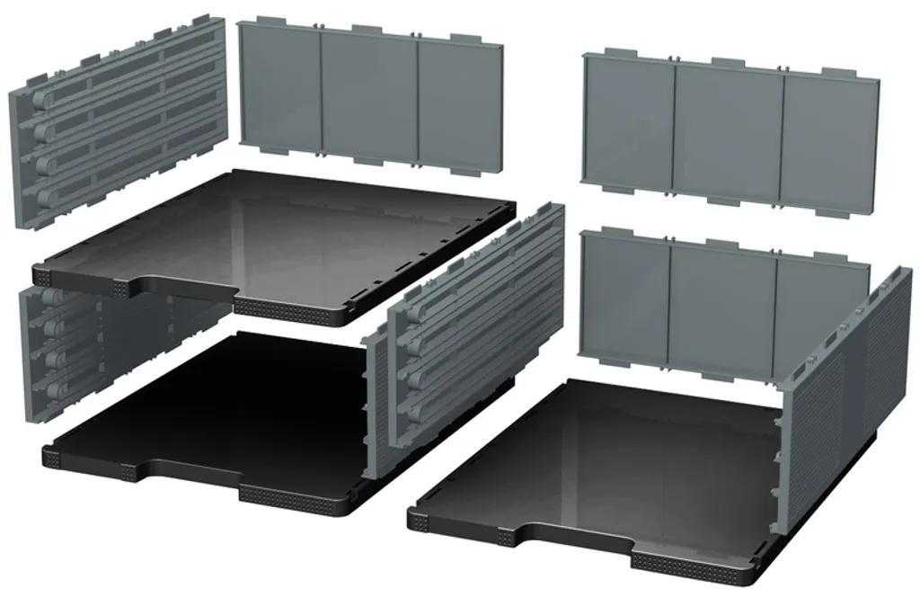 Exacompta MODULODOC Set di elementi base standard EcoBlack grigio scuro DIN A4+