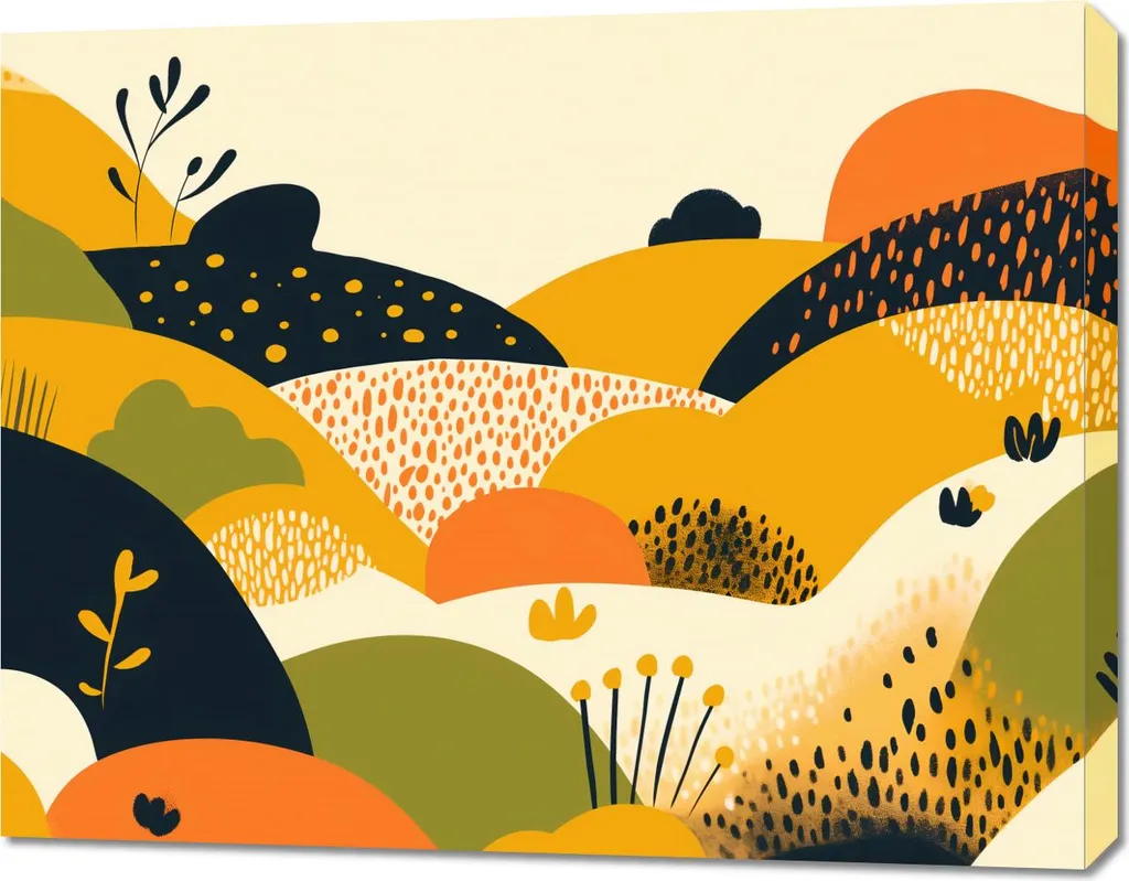 Décoration Murale Paysage 90x70 cm - Tableau sur Toile Ambiance Chaude