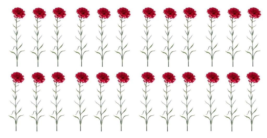 24er Set künstliche Nelken Dianthus spray H. 67cm rot Emerald Kunstblumen