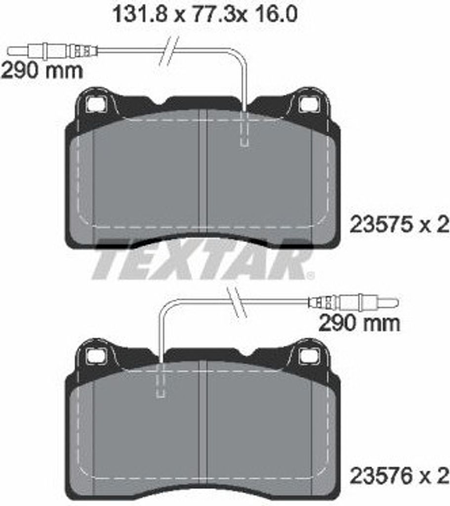 Textar Bremsbeläge Citroen Fiat Lancia Peugeot für Citroen Fiat Lancia Peugeot