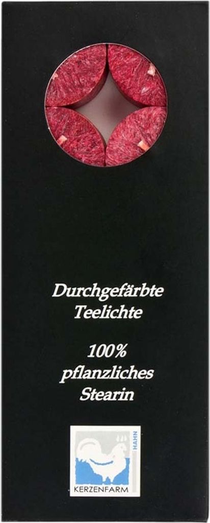 Set de bougies chauffe-plat en stéarine - rouge foncé Image du produit 