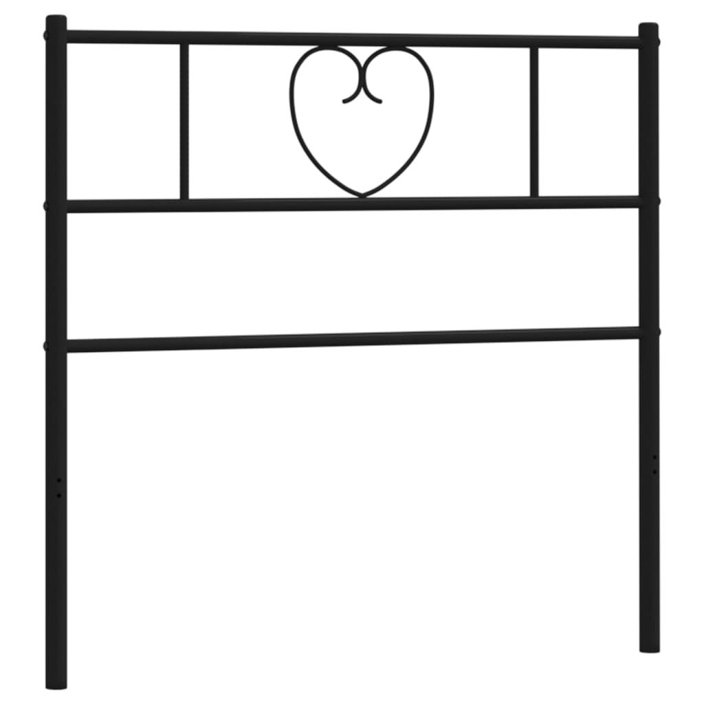 Ersatz-Kopfteil Metall Schwarz 100 cm