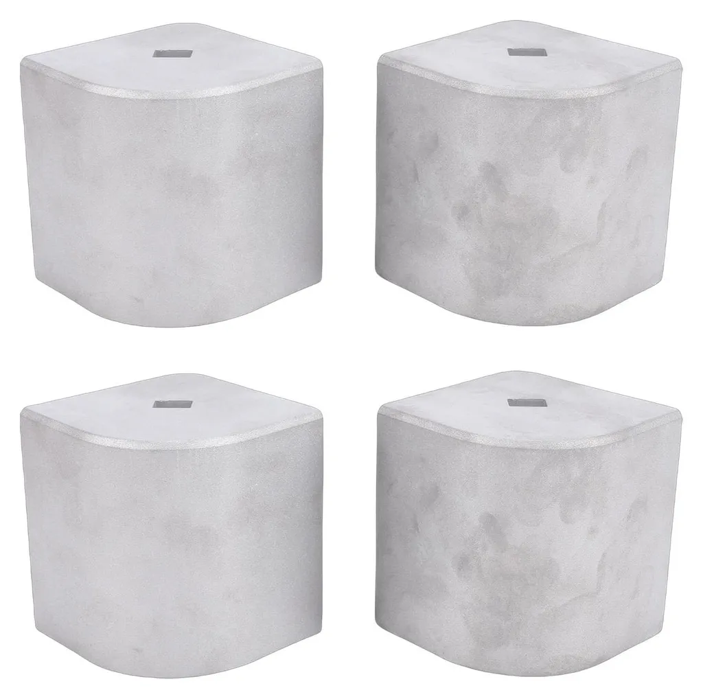 4 Coins de Pont en Aluminium 9,5x9,7cm pour Structure Circulaire 90°