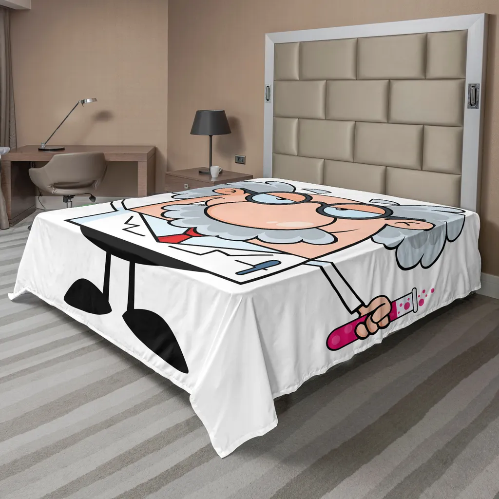 Drap de Lit Doux et Confortable Imprimé Scientifique Multicolore