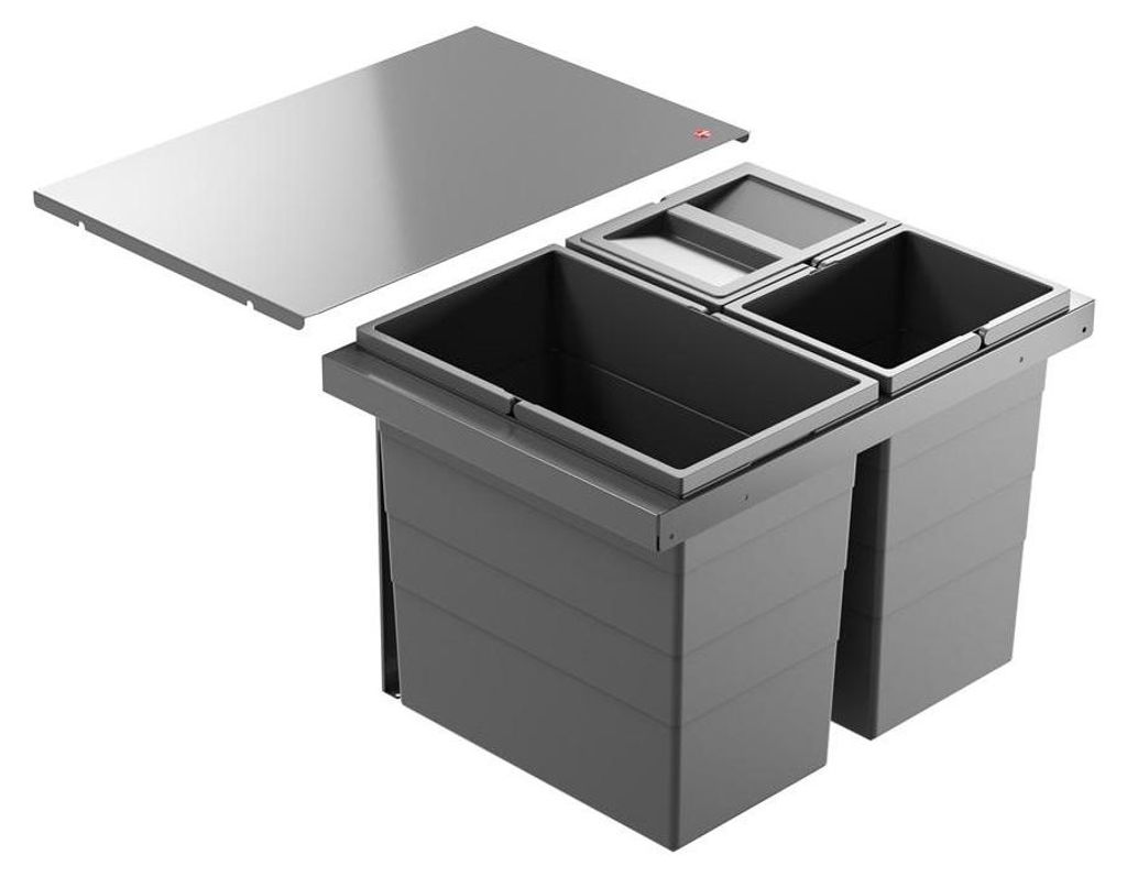 Kosz na śmieci Hailo 10000226 Triple XL 600 28/13/13/D Zdjęcie produktu 