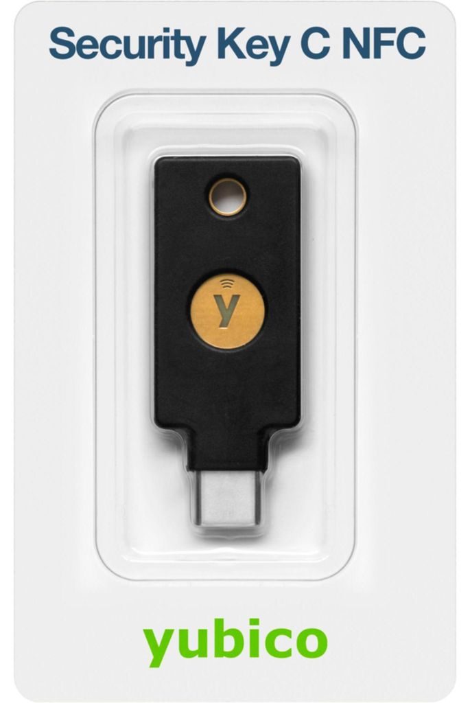 YUBICO Security Key - Windows 10 - Mac OS - Android - Blau - USB-C - FIDO 2 Certified - FIDO Universal 2nd Factor (U2F) Certified