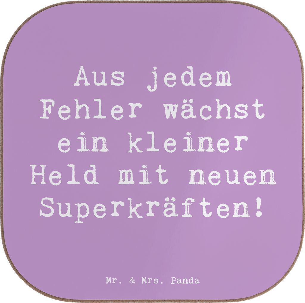 Mr. & Mrs. Panda unterleger Spruch Fehler machen lernen - Lavendeltraum - Geschenk, Geschenkideen, Mutmacher, inspirierende Botschaft, Design Unter...