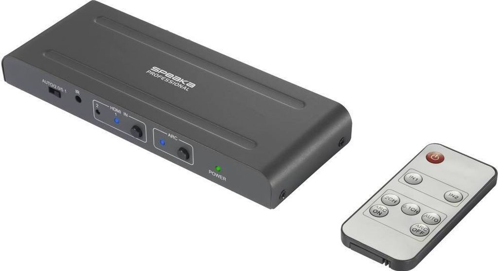 SpeaKa Professional SP-HDA-300 2+1 Port HDMI-Switch UHD 4K @ 60 Hz
