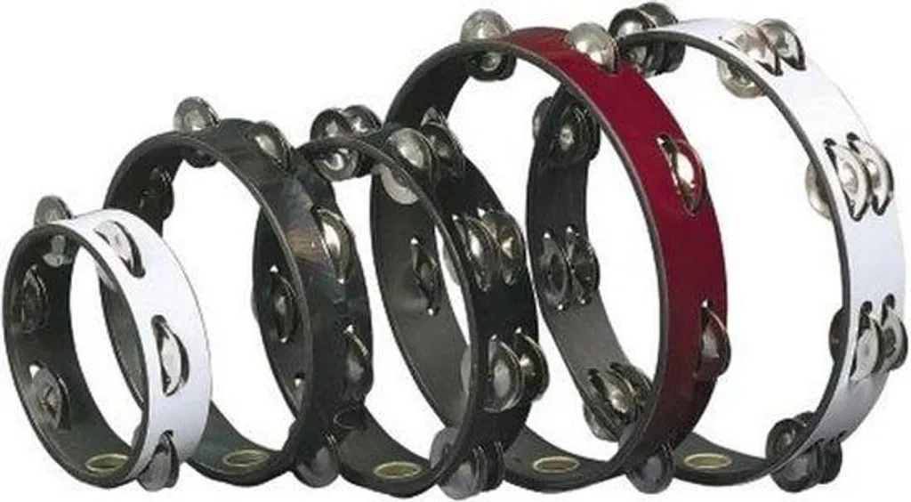 Tambourin à main circulaire de 20cm avec cymbalettes pour percussion