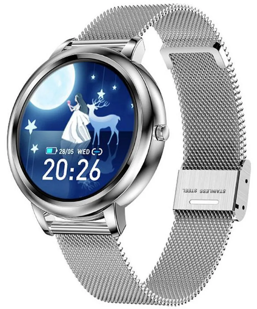 Pacific Silver Montre à puce pour femme idéale pour sport et quotidien