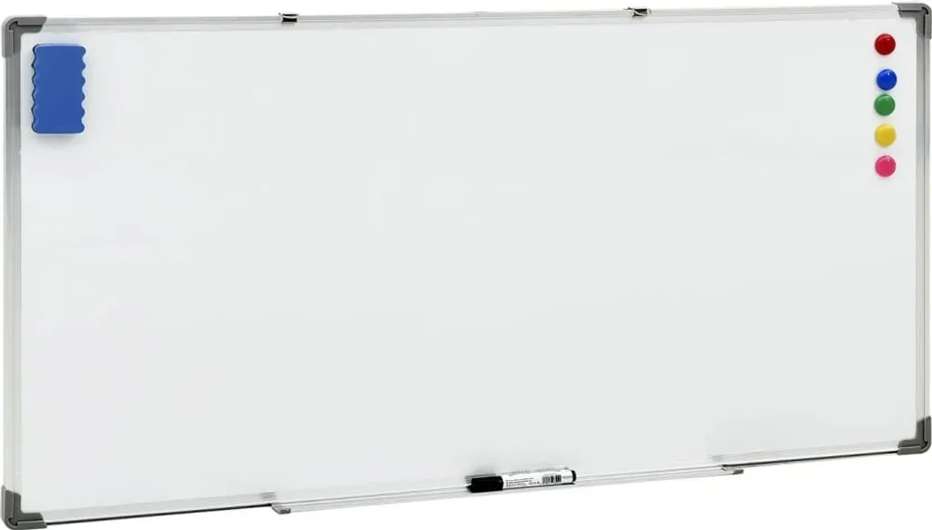 Lavagna Magnetica Bianca 110x60 cm Acciaio - Migliore per Ufficio