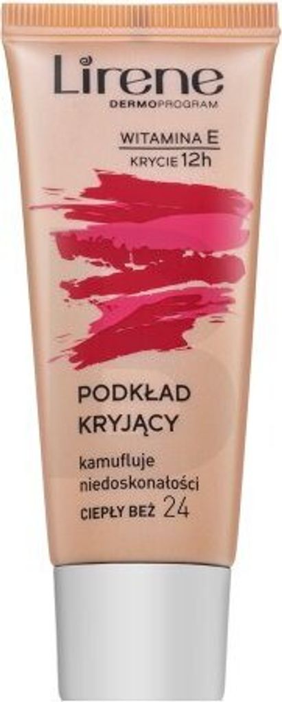 Lirene Vitamin E High-Coverage Liquid Foundation 24 Beige Make-up – Fluid für Unregelmäßigkeiten der Haut 30 ml