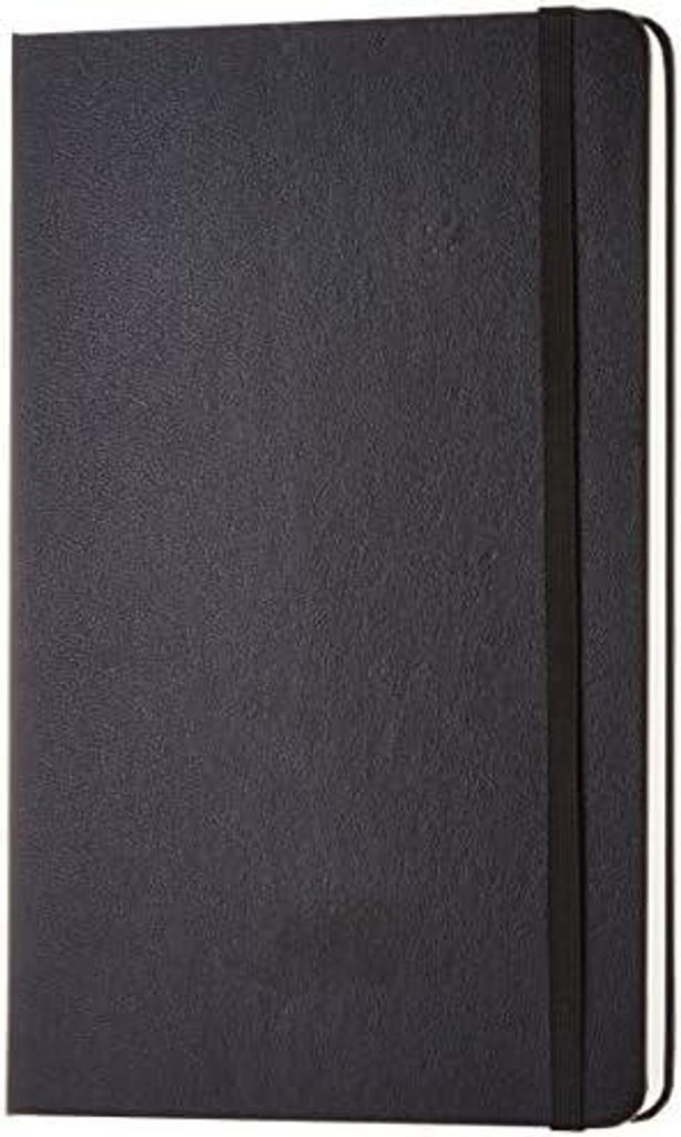 Amazon Basics Classic Notizbuch, A5, blanko, schwarz