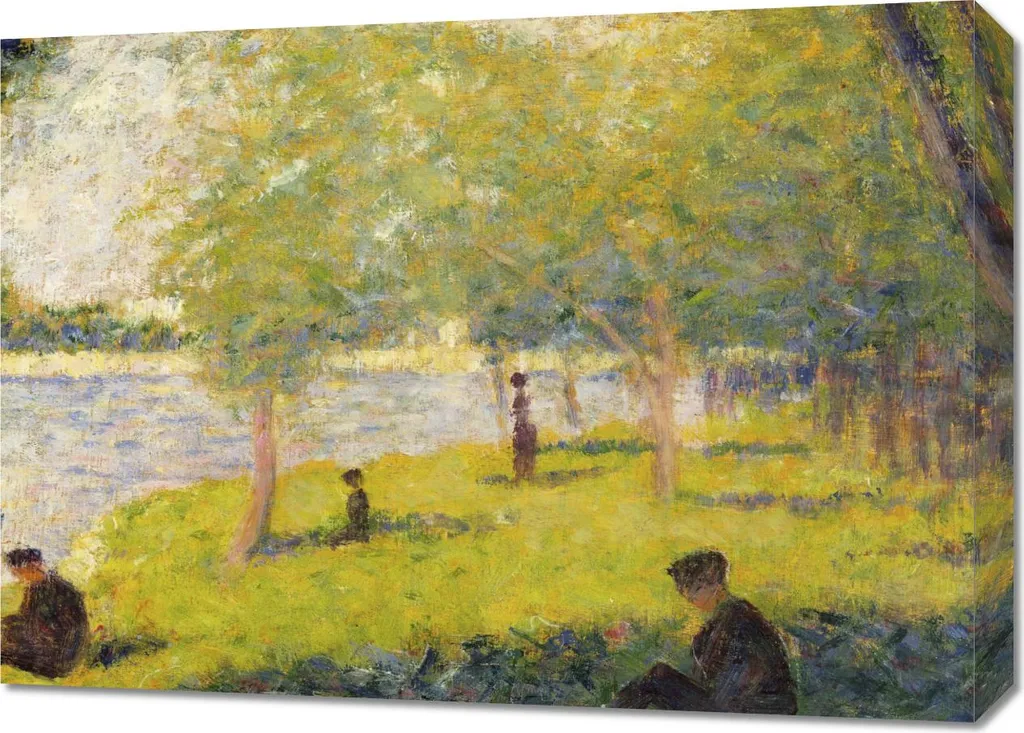 Tableau 70x50cm Étude pour un dimanche à La Grande Jatte par Seurat