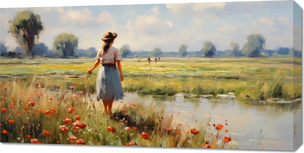 Quadro 100x50cm Tranquillità rurale